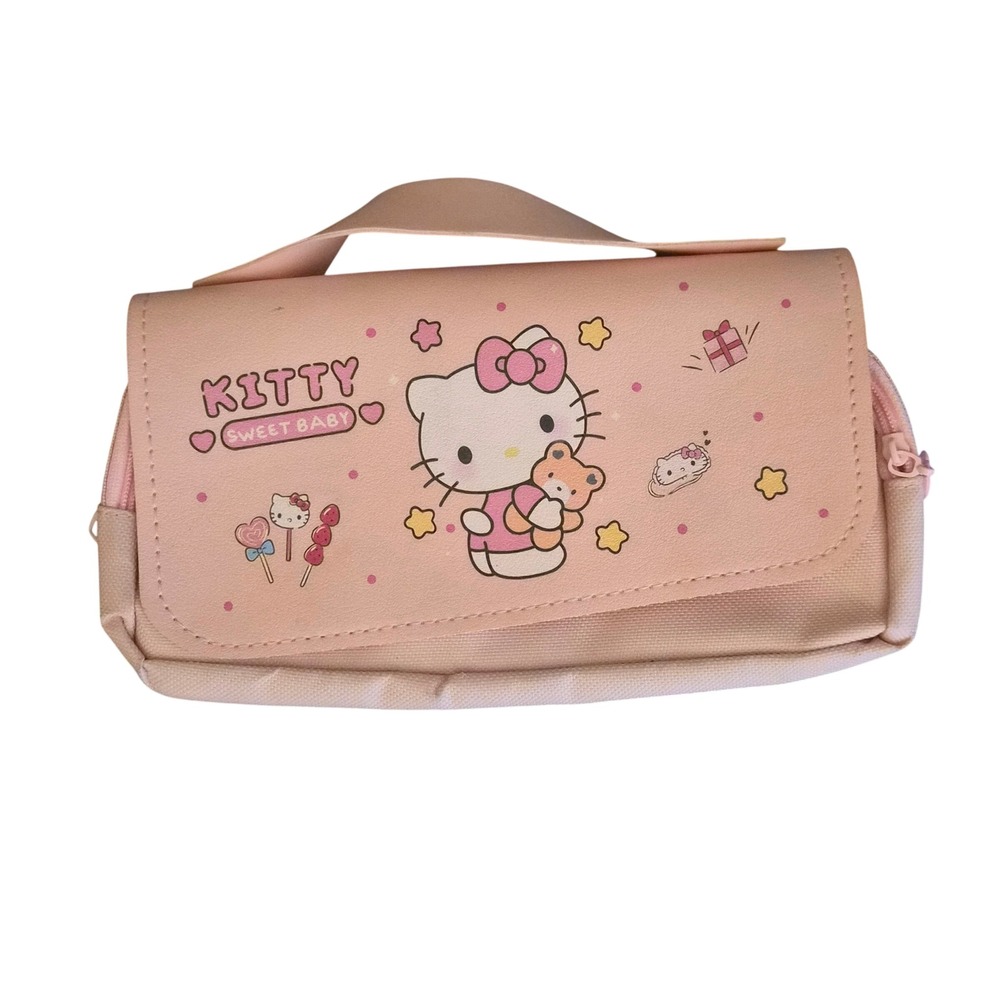 Sanrio Hello Kitty Sweet Baby Pink Pencil Case Makeup Bag Kawaii Organizer